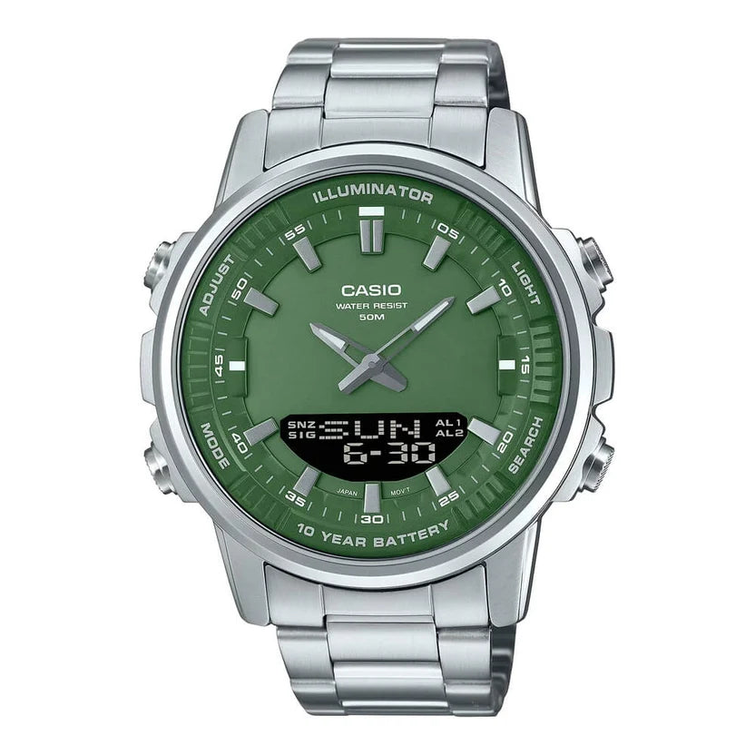 Reloj Casio AMW-880D-3AVDF Acero Analógico Digital 50M