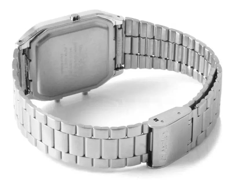 Reloj Casio AQ-230A-1DMQ Negro Plateado Vintage Ana-Digi