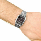 Reloj Casio AQ-230A-1DMQ Negro Plateado Vintage Ana-Digi