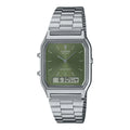 Reloj Casio AQ-230A-3AMQY Vintage Acero Inoxidable Oliva Analógico Digital