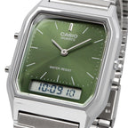 Reloj Casio AQ-230A-3AMQY Vintage Acero Inoxidable Oliva Analógico Digital