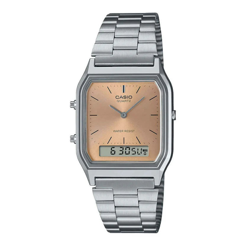 Reloj Casio AQ-230A-4AMQY Vintage Acero Inoxidable Analógico Digital
