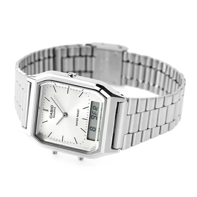 Reloj Casio Vintage AQ-230A-7AMQYDF Plateado Analógico Digital
