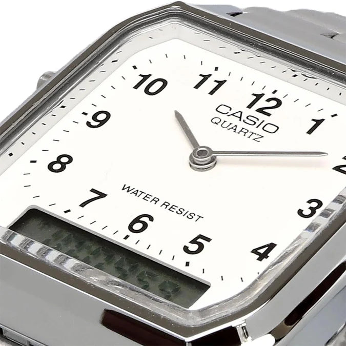 Reloj Casio Vintage AQ-230A-7BMQ Plateado Analógico Digital