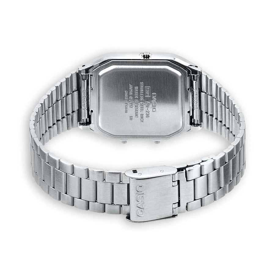 Reloj Casio AQ-230A-7DMQ Plateado Vintage Ana-Digi