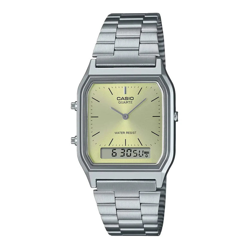 Reloj Casio AQ-230A-9AMQY Vintage Acero Inoxidable Analógico Digital