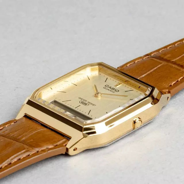Reloj Casio AQ-230EGL-9ADF Dorado Cuero Water Resistant