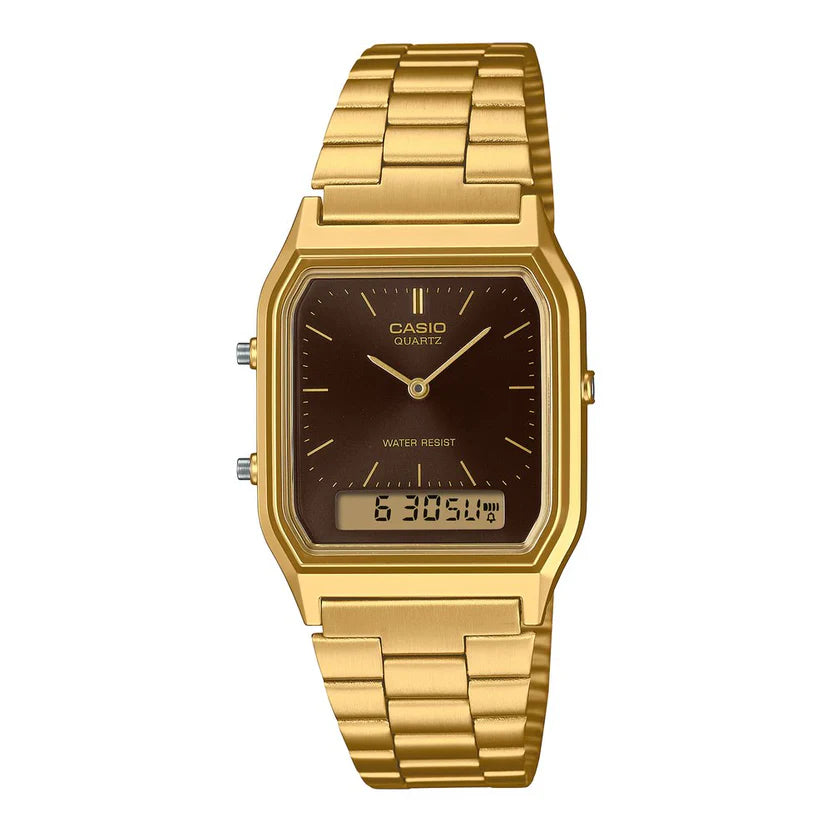 Reloj Casio AQ-230GA-5AMQYDF Dorado Café Vintage