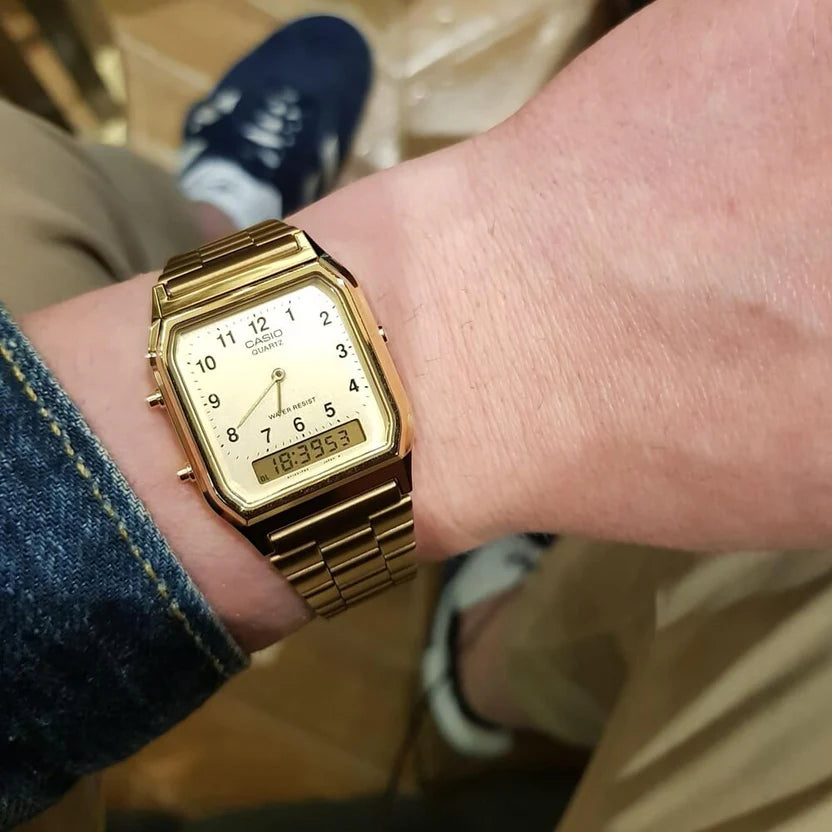 Reloj Casio AQ-230GA-9BMQ Dorado Vintage Water Resistant