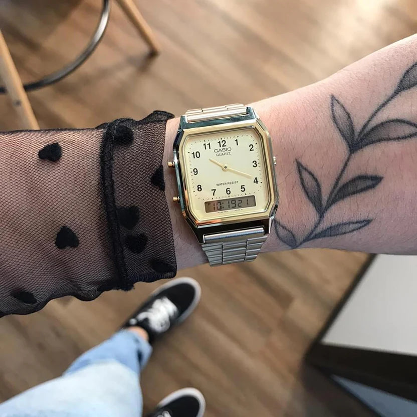 Reloj Casio AQ-230GA-9BMQ Dorado Vintage Water Resistant