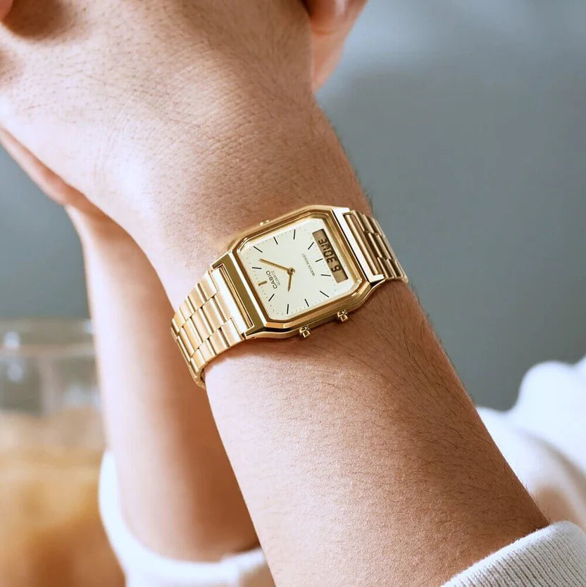 Reloj Casio AQ-230GA-9DM Dorado Vintage Ana-Digi