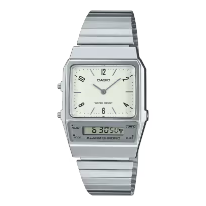 Reloj Casio AQ-800E-7A2DF Blanco Acero Vintage