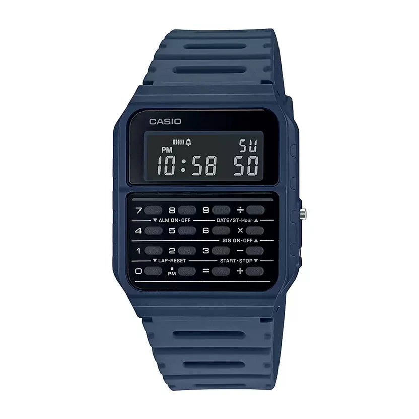 Reloj Casio CA-53WF-2BDF Azul Resina Calculadora Vintage