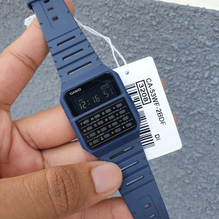 Reloj Casio CA-53WF-2BDF Azul Resina Calculadora Vintage