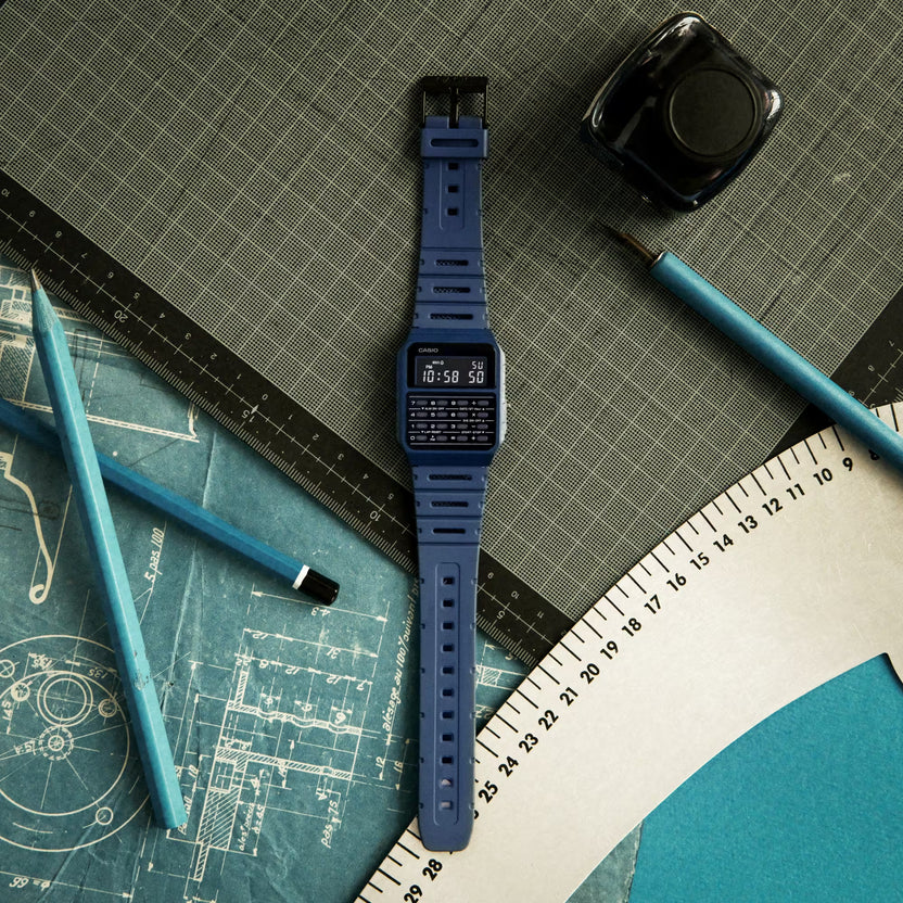 Reloj Casio CA-53WF-2BDF Azul Resina Calculadora Vintage