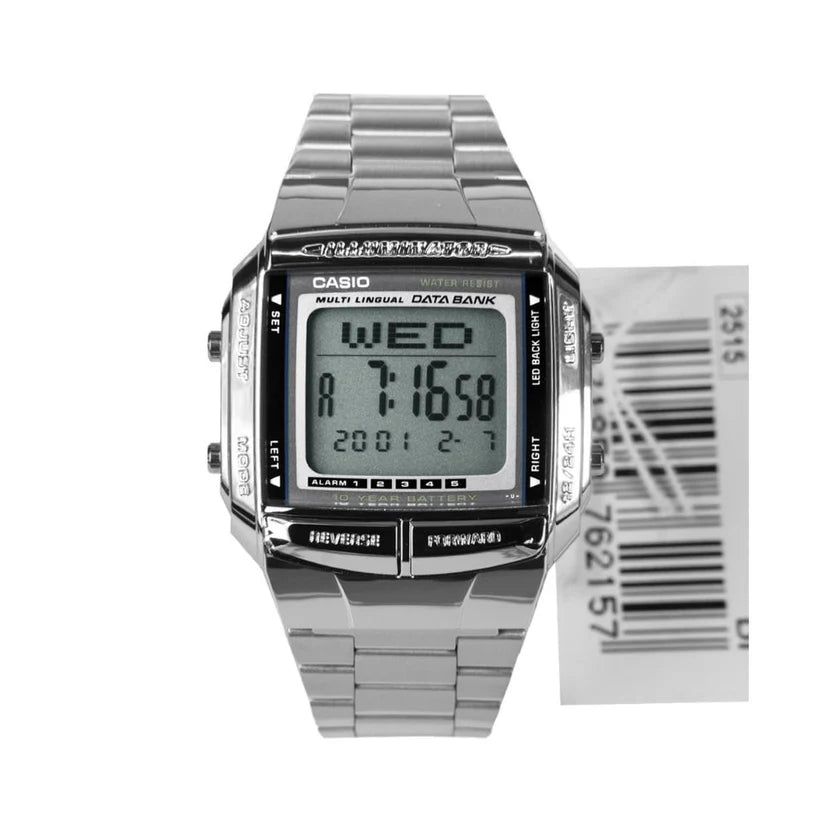 Reloj Casio DB-360-1A Digital Databank Plateado Acero Inoxidable