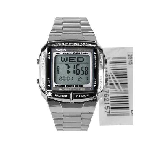 Reloj Casio DB-360-1A Digital Databank Plateado Acero Inoxidable