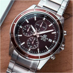 Reloj Casio Edifice EFR-526D-5CVUDF Marrón Rojizo Cronógrafo 100M