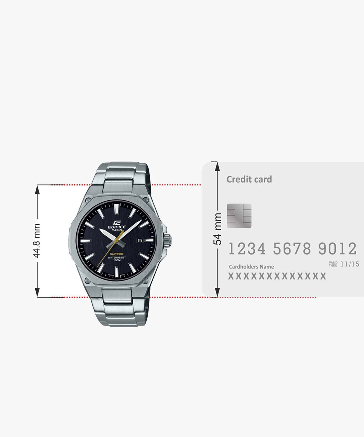 Reloj Casio Edifice EFR-S108D-1AVUDF Negro Cristal Zafiro 100M