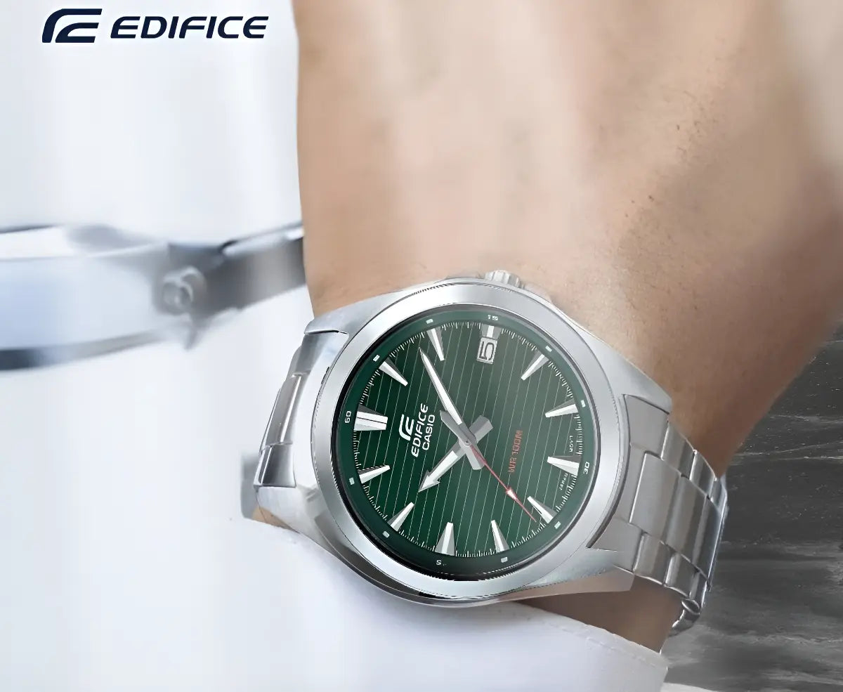 Reloj Casio EDIFICE EFV-140D-3AV Verde Acero 100M