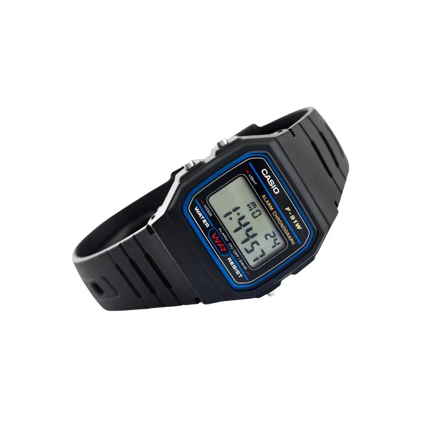 Reloj Casio F-91W-1 Negro Digital Clásico Resina