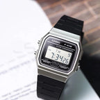 Reloj Casio F-91WM-7AD Plateado Negro Retro Digital
