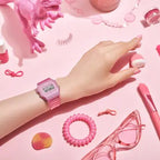 Reloj Casio F-91WS-4 Rosa Transparente Digital