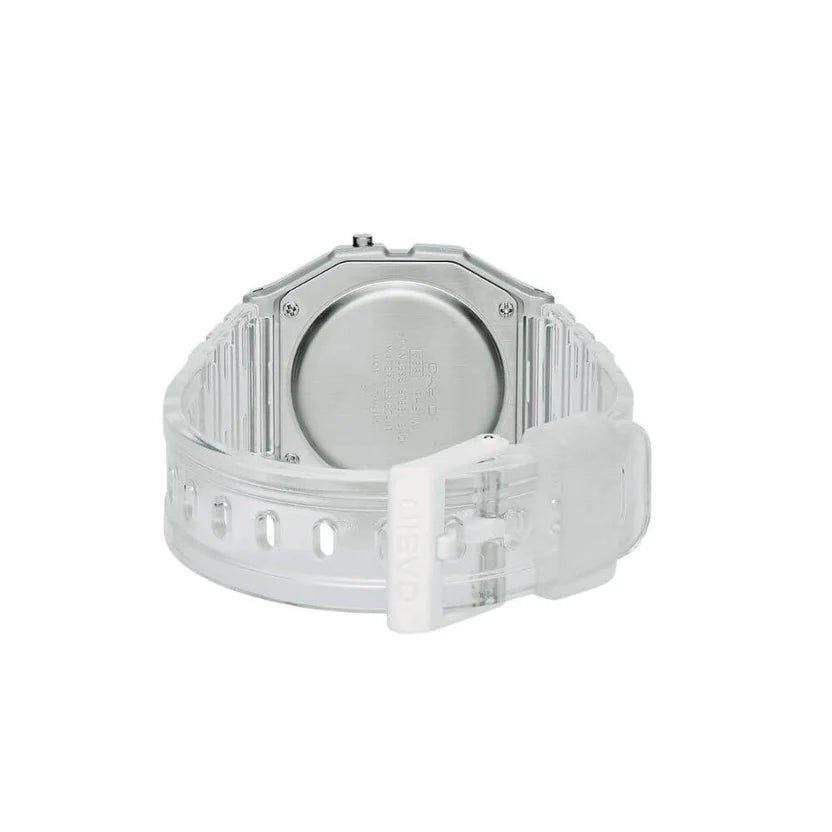 Reloj Casio F-91WS-7DF Digital Blanco Translúcido Retro Resina