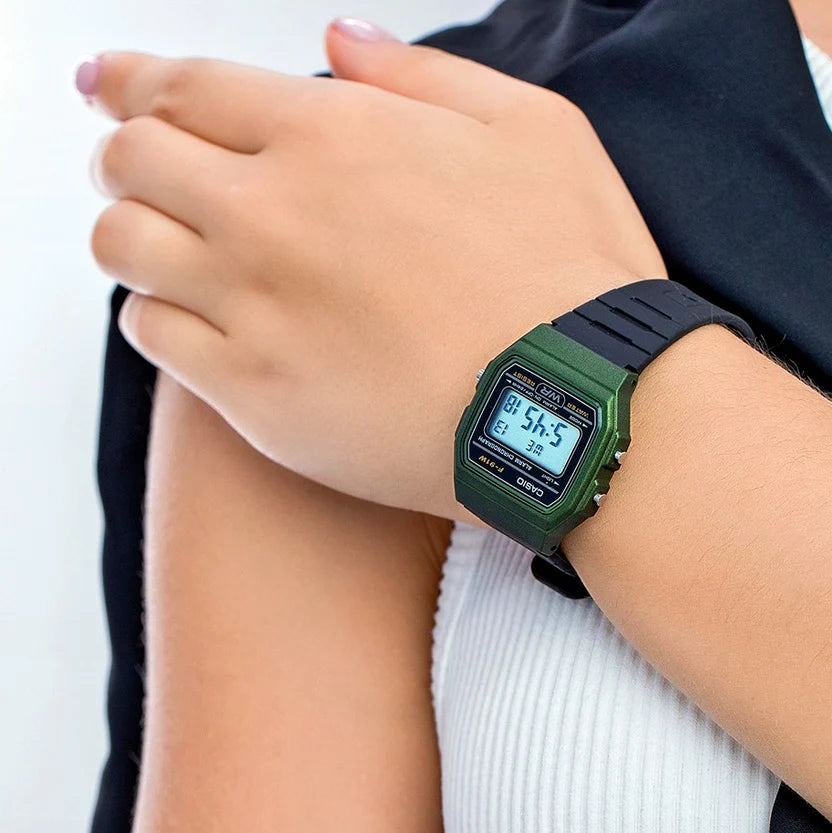 Reloj Casio F-91WM-3A Digital Verde Militar Resina
