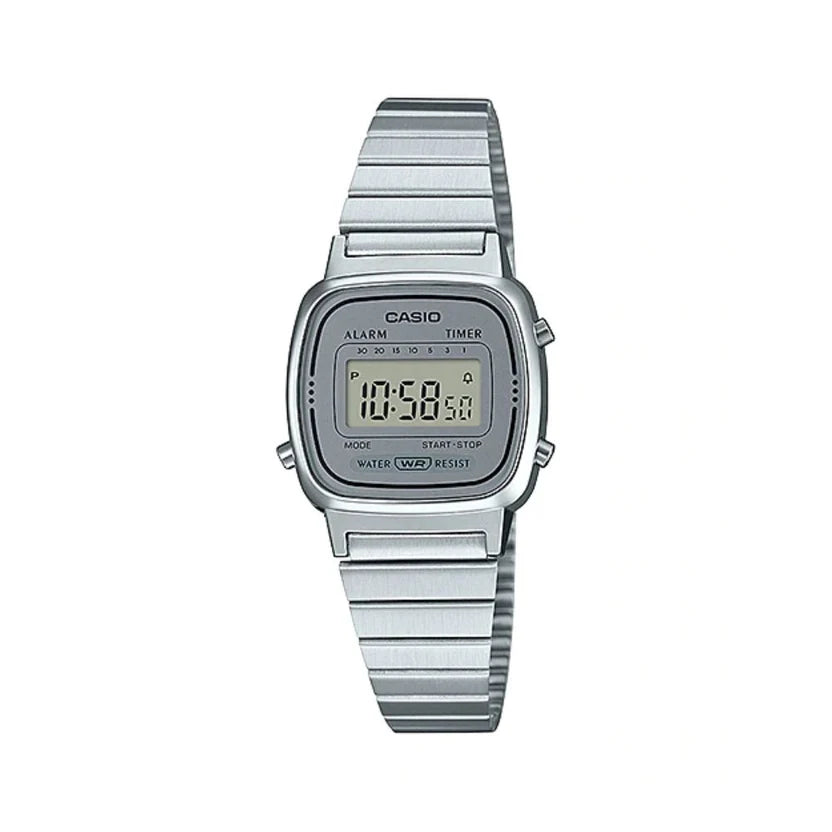 Reloj Casio Vintage LA670WA-7DF Plateado Digital Acero