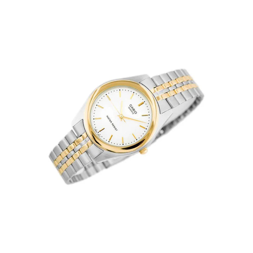 Reloj Casio LTP-1129G-7ARDF Dorado Acero Inoxidable Esfera Blanca Clásico