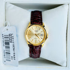 Reloj Casio LTP-1183Q-9A Dorado Correa Cuero Cafe Mujer