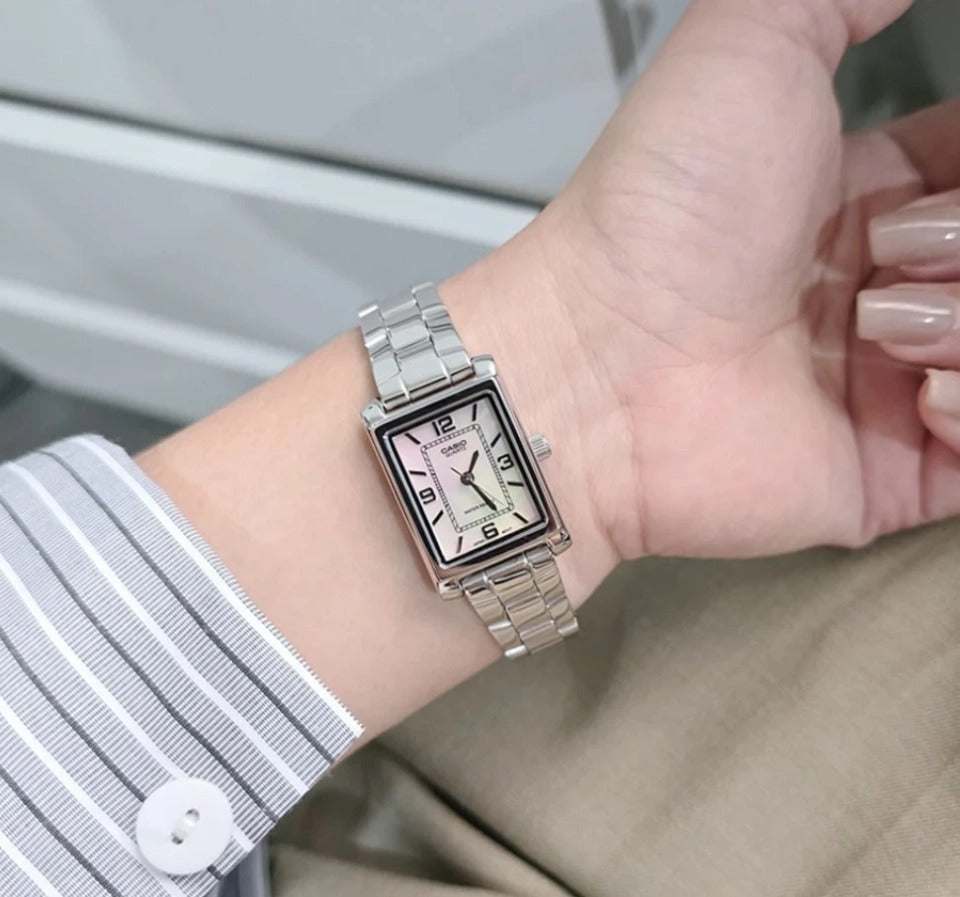 Reloj Casio LTP-1234DS-4ADF Mujer Acero Inoxidable Esfera Rosa 30M