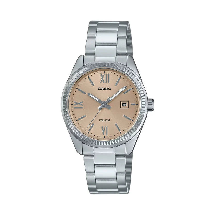 Reloj Casio LTP-1302DD-4A2 Champán Acero 50M