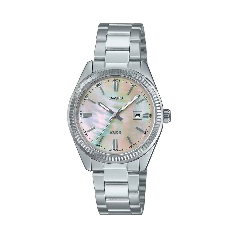 Reloj Casio LTP-1302DS-4AVDF Acero Madreperla Fecha 50M
