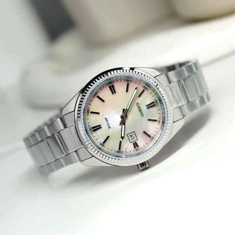 Reloj Casio LTP-1302DS-4AVDF Acero Madreperla Fecha 50M