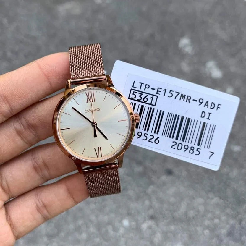 Reloj Casio LTP-E157MR-9ADF Dorado Oro Rosa Water Resistant