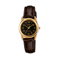 Reloj Casio LTP-V001GL-1BUDF Dorado Cuero Cristal Mineral