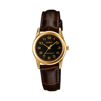 Reloj Casio LTP-V001GL-1BUDF Dorado Cuero Cristal Mineral