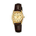 Reloj Casio LTP-V001GL-9BUDF Dorado Cuero