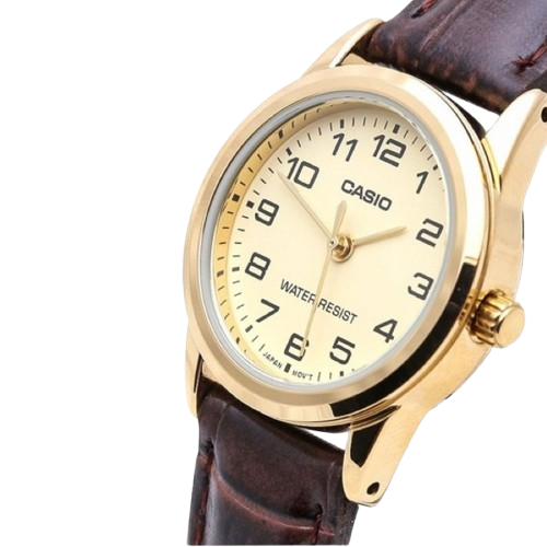 Reloj Casio LTP-V001GL-9BUDF Dorado Cuero