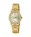 Reloj Casio LTP-V002G-9B3 Dorado Esfera Dorada Water Resistant