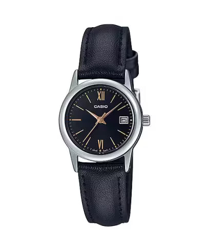 Reloj Casio LTP-V002L-1B3 Negro Cuero