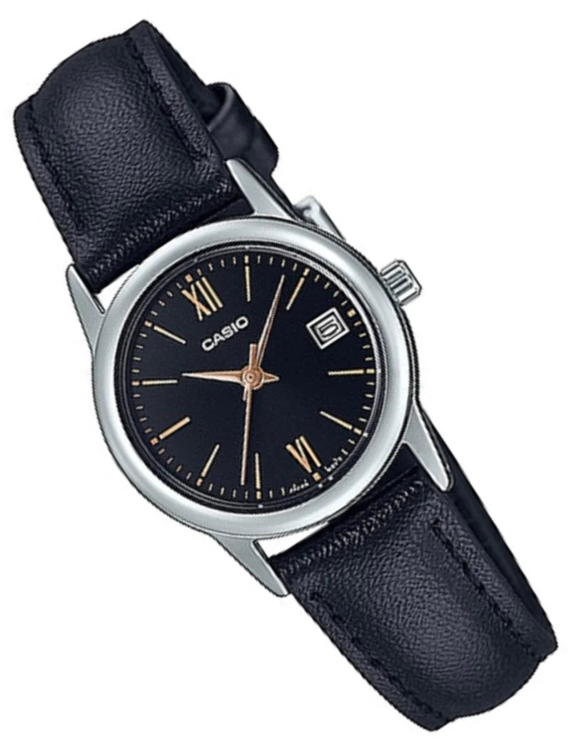 Reloj Casio LTP-V002L-1B3 Negro Cuero