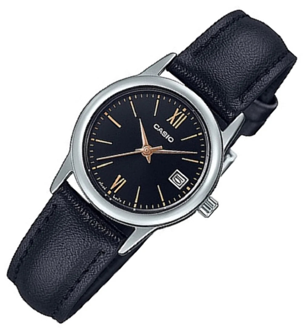 Reloj Casio LTP-V002L-1B3 Negro Cuero
