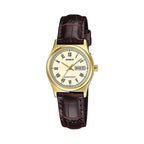Reloj Casio LTP-V006GL-9B Dorado Cuero Marrón