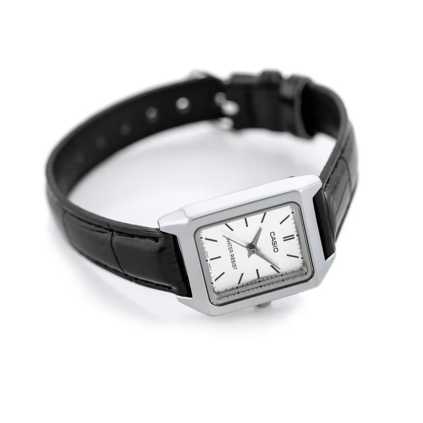 Reloj Casio LTP-V007L-7E1UDF Cuero Rectangular Cristal Mineral