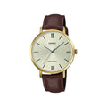 Reloj Casio LTP-VT01GL-9BUDF Dorado Cuero Cristal Mineral