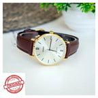 Reloj Casio LTP-VT01GL-9BUDF Dorado Cuero Cristal Mineral