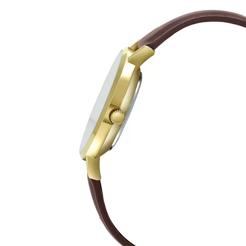 Reloj Casio LTP-VT01GL-9BUDF Dorado Cuero Cristal Mineral